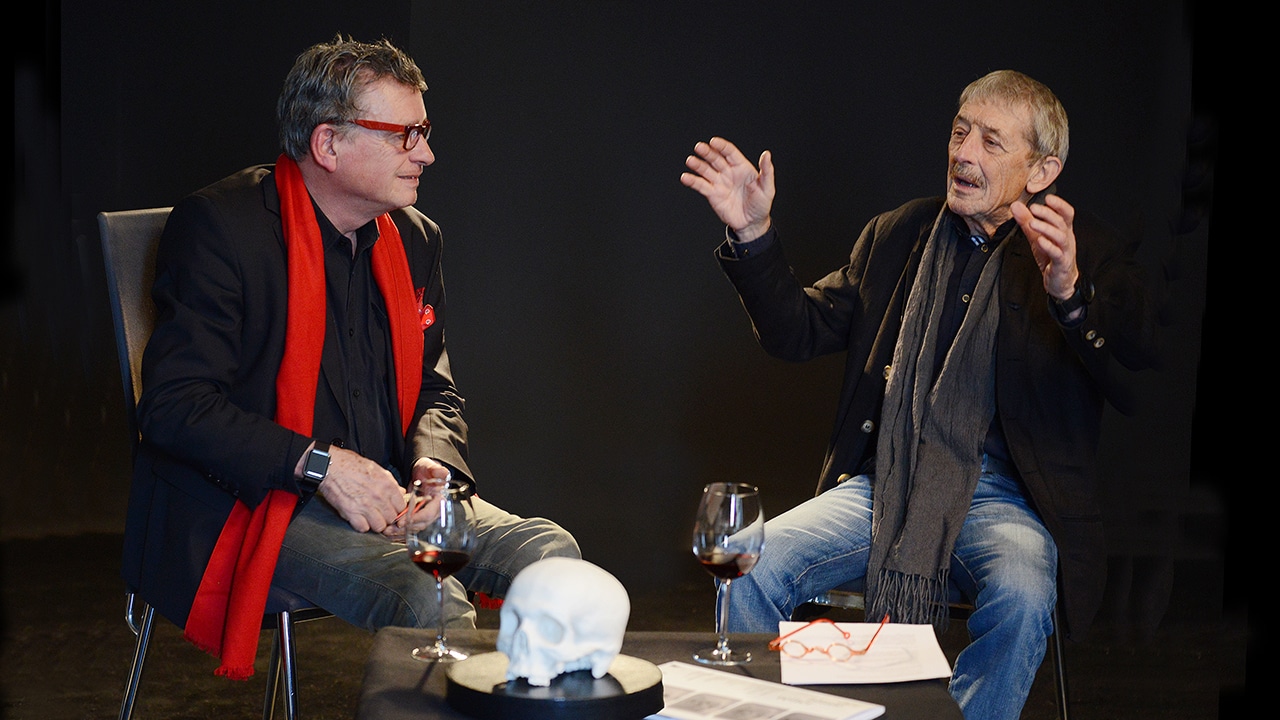 Dr. med. Alois Birbaumer (r.) und DeinAdieu-Autor Martin Schuppli beim Gespräch über die Selbstbestimmung in der letzten Lebensphase.