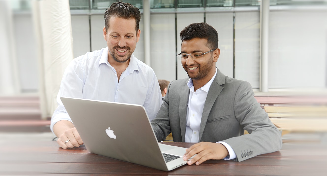 CEO-Nicolas Gehrig und Chef-Entwickler Hasan Parag