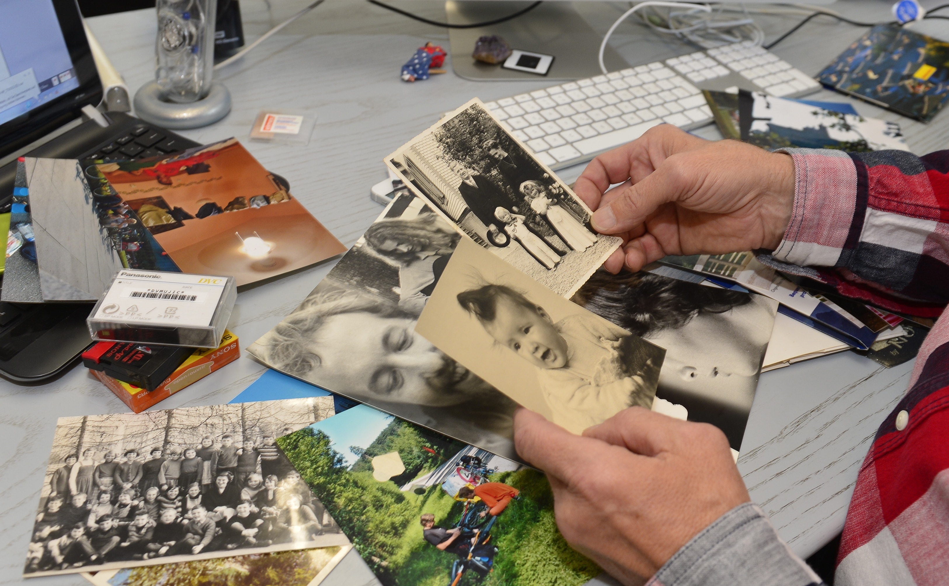 Familienbilder für Trauerfeier.