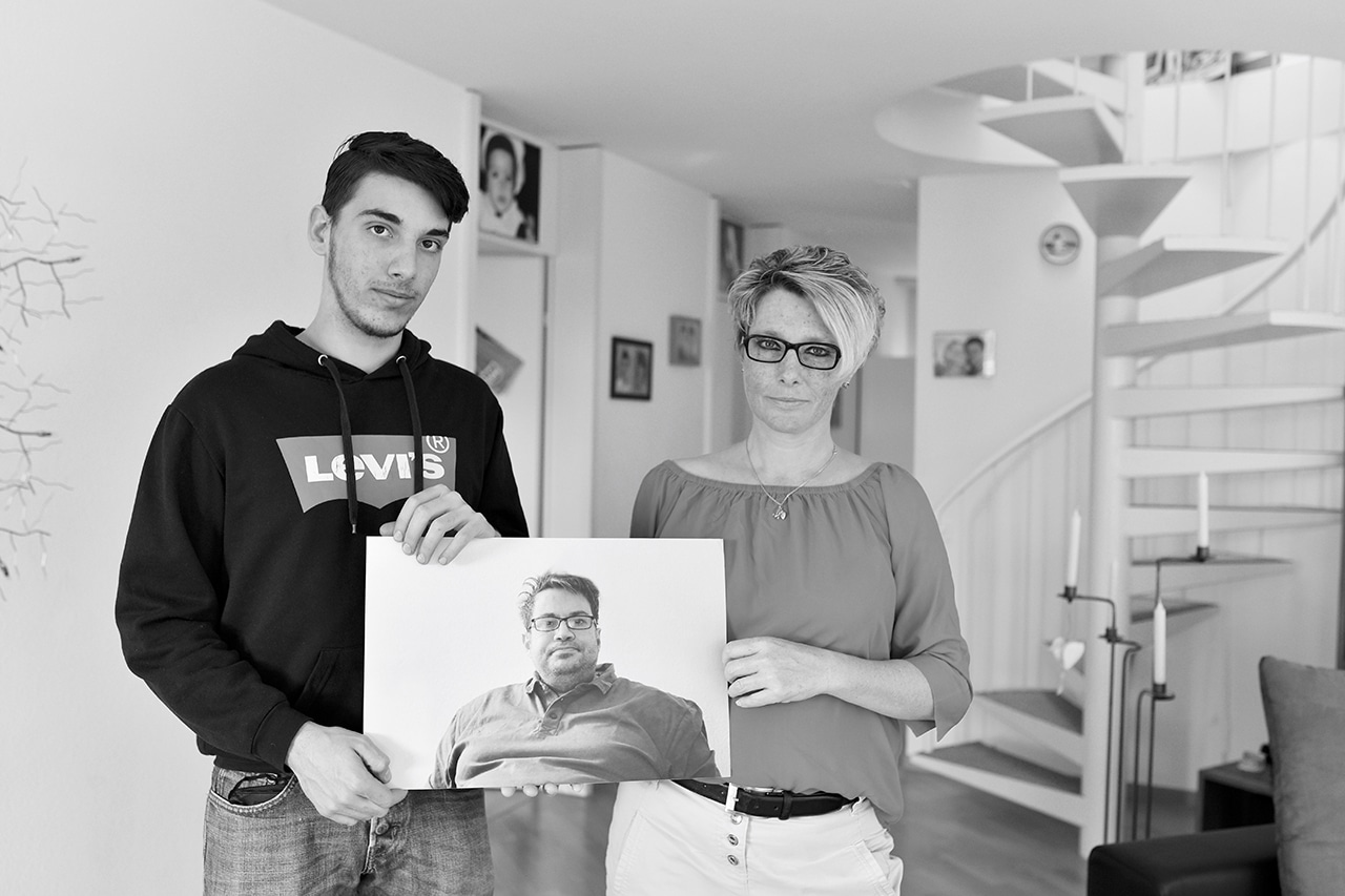 Demenz Nathalie De Febis mit ihrem jüngeren Sohn