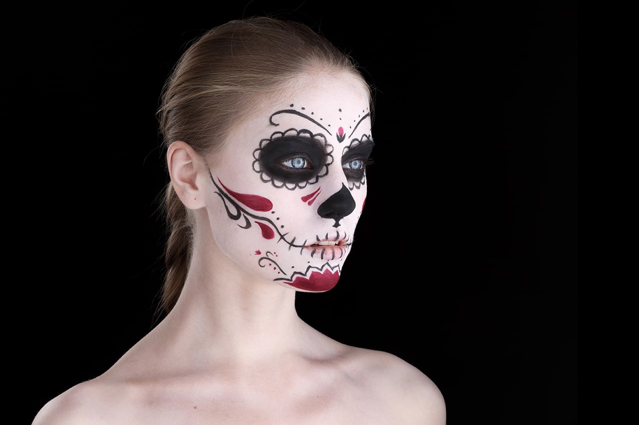 Dia de Muertos. Geschminkte Frau