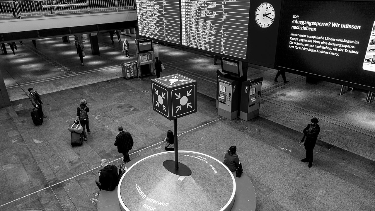 Corona-Virus legt Bahnhof Bern lahm