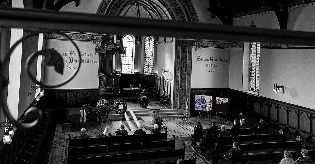 Abdankungsfeier für Peter R. Schwegler in der Kirche Erlenbach.