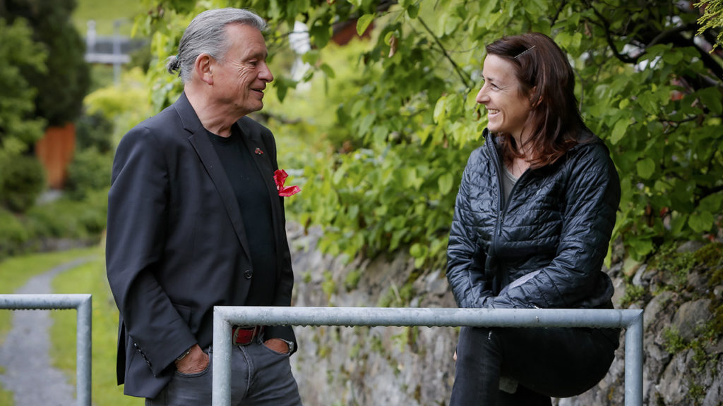 Andrea Schena-Kurath und DeinAdieu-Autor Martin Schuppli