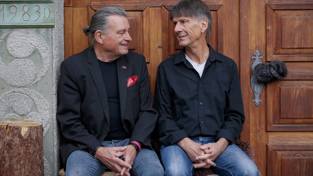 Philipp Zumbühl mit DeinAdieu-Autor Martin Schuppli