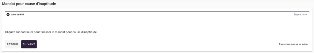 mandat pour cause d'inaptitude étape 7
