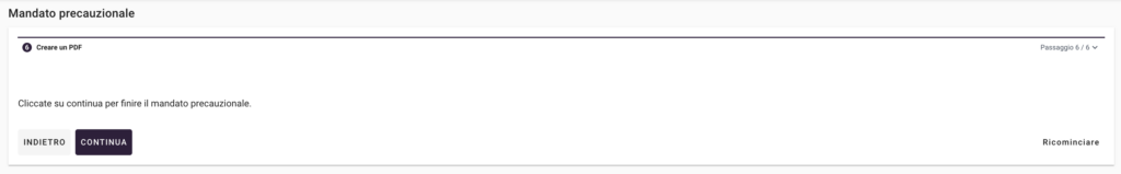 mandato precauzionale fase 7