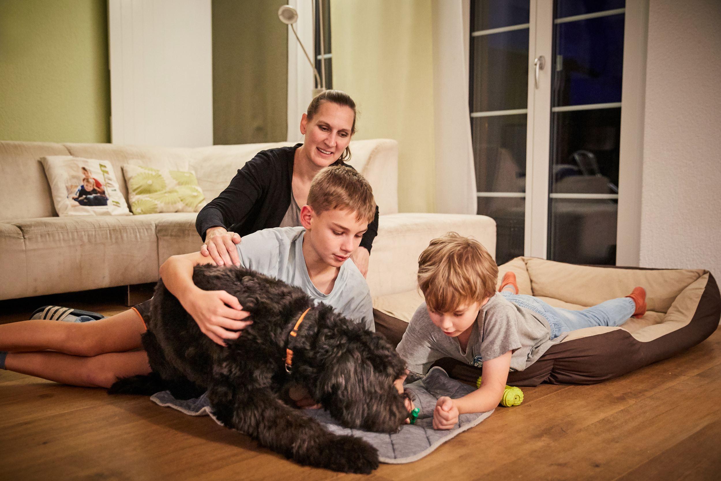 jaro con la famiglia